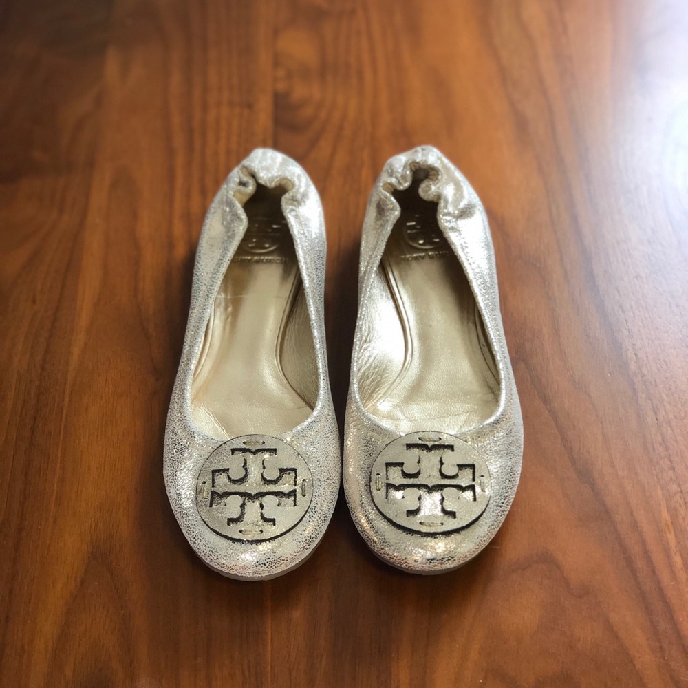 Tory Burch Gold Flats - Picture 2 of 6